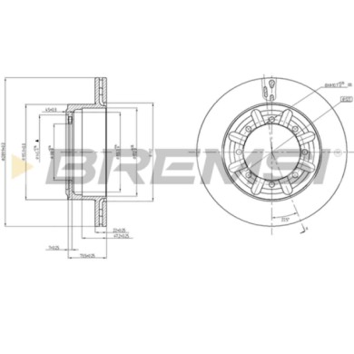 CD5340V.JPG Coppia Dischi Freno Posteriore 92322303 Honda City Tre Volumi Nissan Cabstar Nt400 Cabstar Cabstar E Ventilato