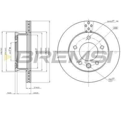 CD5361V.JPG Coppia Dischi Freno Anteriore 92205000 Mercedes-benz Sprinter 3-t Autobus (b903) Ventilato