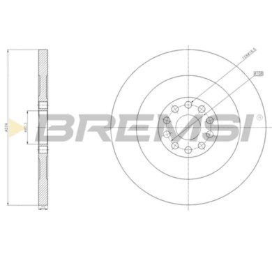CD5364S.JPG Coppia Dischi Freno Anteriore 93015500 Mercedes-benz Unimog Pieno