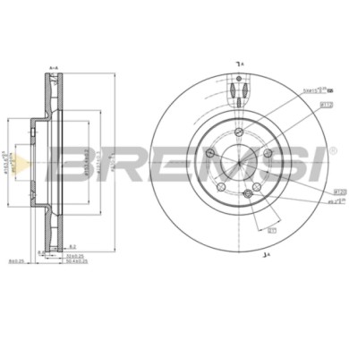 CD5379V.JPG Coppia Dischi Freno Anteriore 92279403 Mercedes-benz Classe V (w447) Ventilato