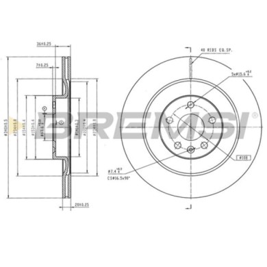 CD5381V_1.jpg Coppia Dischi Freno Posteriore 92288403 Volkswagen Amarok Ventilato