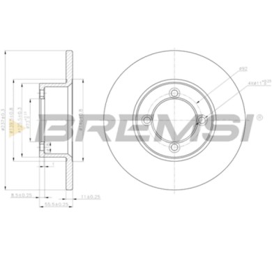 CD6001S.JPG Coppia Dischi Freno Anteriore 92005400 Bedford Chevanne Pieno