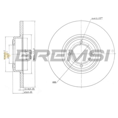 CD6012S.JPG Coppia Dischi Freno Anteriore 92011400 Peugeot 305 Ii (581m) Pieno