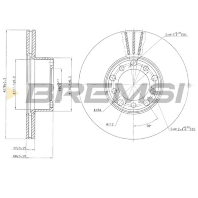 CD6143V.JPG Coppia Dischi Freno Anteriore 92020400 Mercedes-benz Classe S Sl Sl Coupé Ventilato