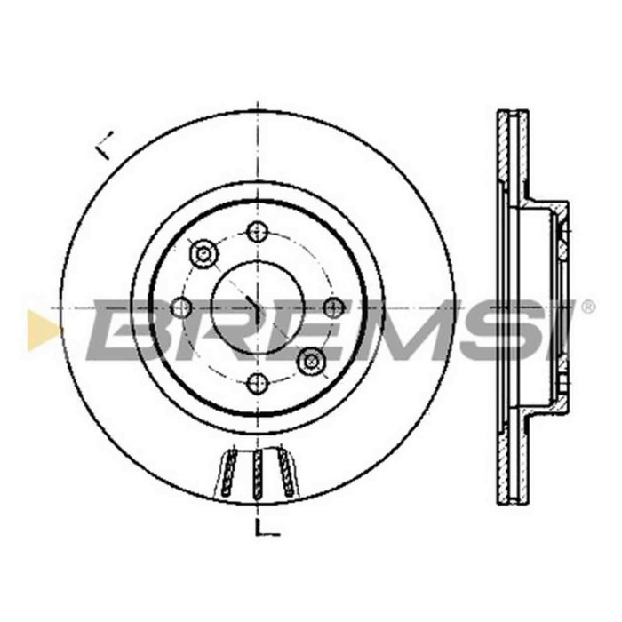CD6159V.JPG Coppia Dischi Freno Anteriore 92036400 Renault 18 25 Fuego Espace I Espace Ii 18 Variable Alfa Romeo 146 Nero