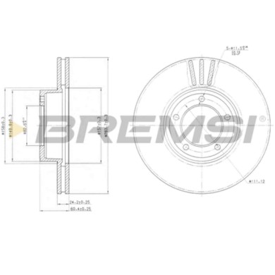 CD6164V.JPG Coppia Dischi Freno Anteriore 92031600 Daimler 2.8 - 5.3 Ventilato