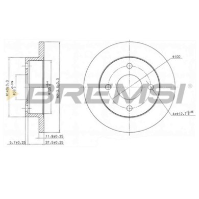 CD6202S.JPG Coppia Dischi Freno Anteriore 92035100 Nissan Micra I Nero