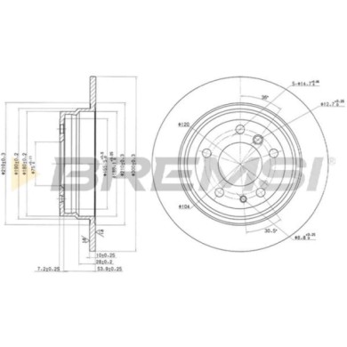 CD6221S.JPG Coppia Dischi Freno Posteriore 92042300 Bmw 5 5 Touring Nero
