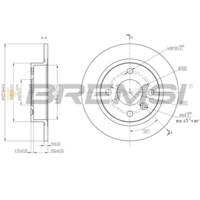 CD6226S.JPG Coppia Dischi Freno Posteriore 92066100 Volvo 340-360 Tre Volumi 440 K 460 L 480 E Pieno