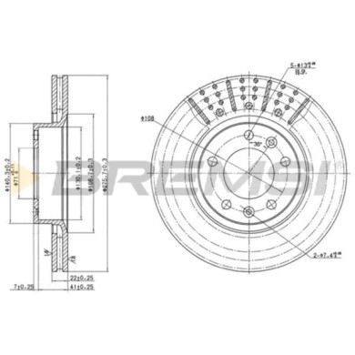 CD6228V.JPG Coppia Dischi Freno Anteriore 92054400 Citroën Xm Peugeot 605 Ventilato