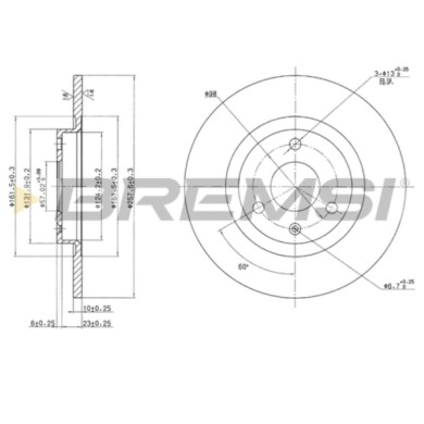 CD6229S.JPG Coppia Dischi Freno Anteriore 92054000 Citroën Ax Pieno