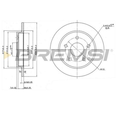 CD6232S.JPG Coppia Dischi Freno Posteriore 92032400 Ford Scorpio I Scorpio I Turnier Scorpio I Tre Volumi Pieno