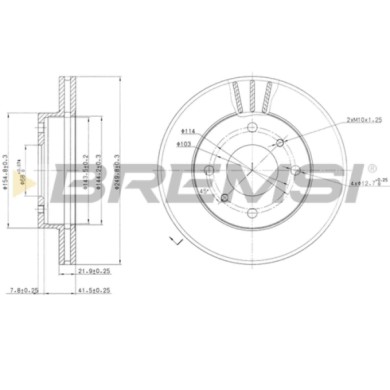 CD6234V.JPG Coppia Dischi Freno Anteriore 92047500 Nissan Bluebird Bluebird Hatchback Bluebird Station Wagon Bluebird Tre Volumi