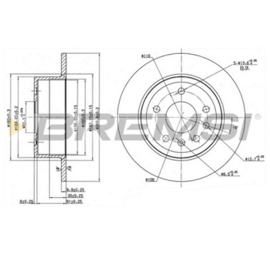CD6239S.JPG Coppia Dischi Freno Posteriore 92038200 Opel Omega A (v87) Pieno