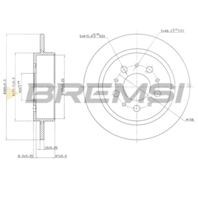CD6241S.JPG Coppia Dischi Freno Posteriore 92051400 Volvo 740 (744) Pieno