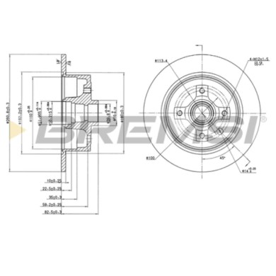 CD6242S.JPG Coppia Dischi Freno Posteriore 92042000 Opel Calibra A (c89) Pieno