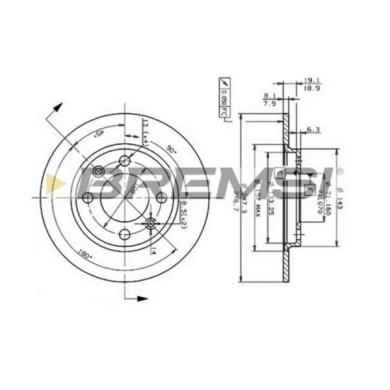 CD6244S.JPG Coppia Dischi Freno Anteriore 92055000 Citroen Zx (n2) Pieno