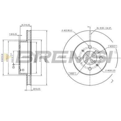 CD6260V.JPG Coppia Dischi Freno Anteriore 92056300 Nissan Primera (p10) Ventilato