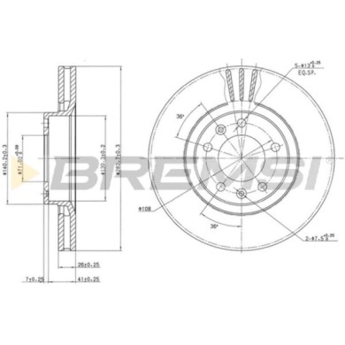 CD6264V.JPG Coppia Dischi Freno Anteriore 92064500 Citroën Sm Xm Xm Break Peugeot 605 Ventilato