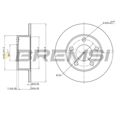 CD6265S.JPG Coppia Dischi Freno Posteriore 92022800 Audi 100 100 Avant 200 200 Avant Quattro Nero