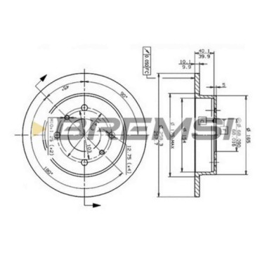CD6267S.JPG Coppia Dischi Freno Posteriore 92056400 Nissan Primera Primera Hatchback Primera Traveller Almera Ii Hatchback Almer