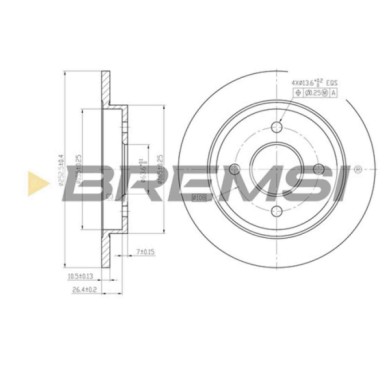 CD6281S.JPG Coppia Dischi Freno Posteriore 92088400 Ford Sierra Ii 2 Volumi /coda Spiovente (gbc Gbg)