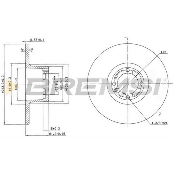 CD6286S.JPG Coppia Dischi Freno Anteriore 92092600 Austin 1000-series Mk Ii Pieno