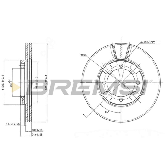 CD6293V.JPG Coppia Dischi Freno Anteriore 92034700 Mitsubishi Colt I (a15a) Ventilato