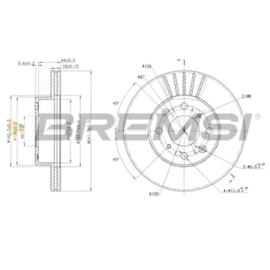 CD6294V.JPG Coppia Dischi Freno Anteriore 92046200 Honda Accord Ii Accord Ii Hatchback Accord Iii Accord Iii Aerodeck Prelude Ii