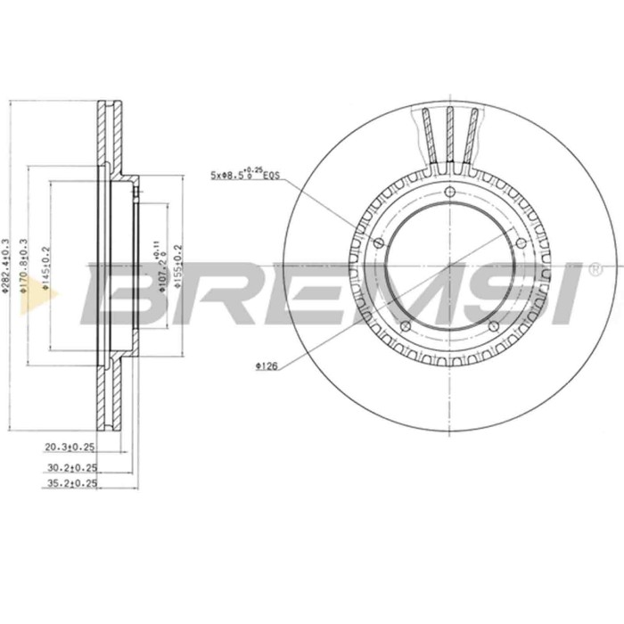 CD6312V.JPG Coppia Dischi Freno Anteriore 92006100 Porsche 911 Cabriolet 911 Targa 911 914 924 944 Nero