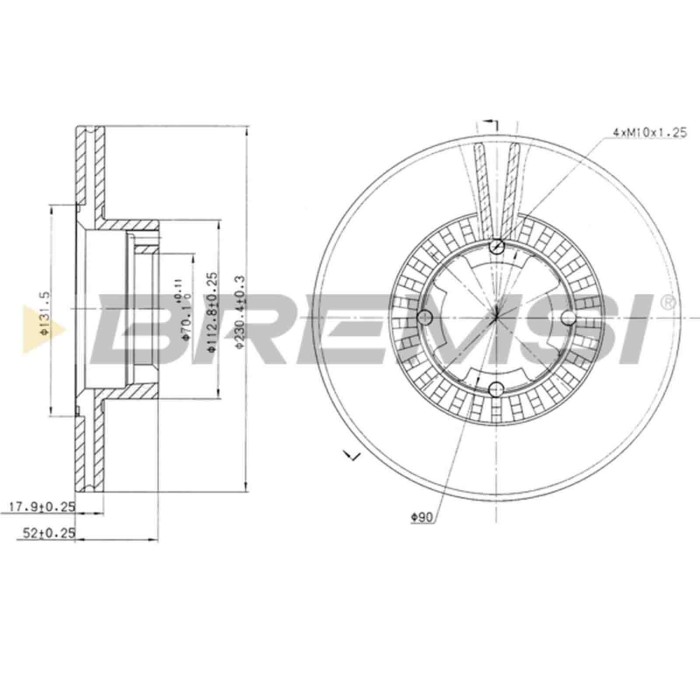 CD6341V.JPG Coppia Dischi Freno Anteriore 92048600 Subaru Leone Ii Leone Ii Hatchback Leone Iii Ventilato