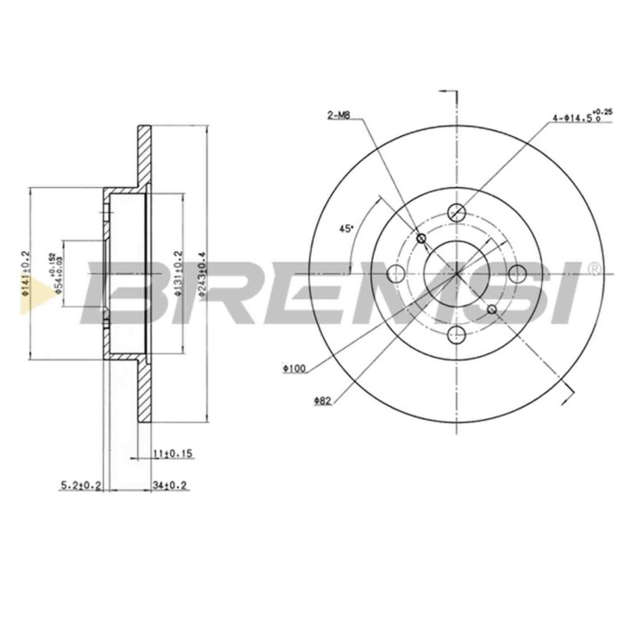 CD6346S.JPG Coppia Dischi Freno Anteriore 92038300 Toyota Tercel Tercel Station Wagon Pieno