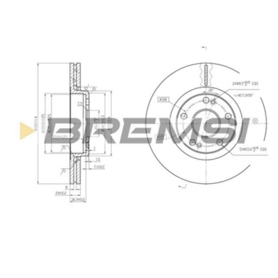CD6369V.JPG Coppia Dischi Freno Anteriore Renault Espace Iii Ventilato