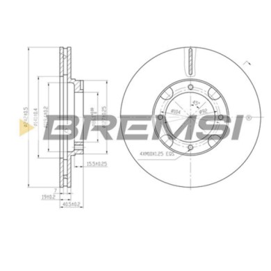 CD6389V.JPG Coppia Dischi Freno Anteriore 92062600 Hyundai Accent I Accent Tre Volumi Pony Pony/excel Tre Volumi S Coupé Pony Tr