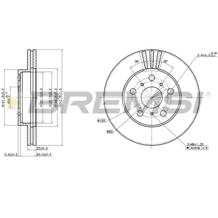 CD6402V.JPG Coppia Dischi Freno Anteriore 98200 Toyota Camry Liftback Camry Tre Volumi Camry Station Wagon Ventilato