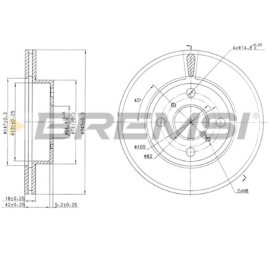 CD6407V.JPG Coppia Dischi Freno Anteriore 92050000 Toyota Corolla Fx Compact Corolla Mr 2 I Ventilato