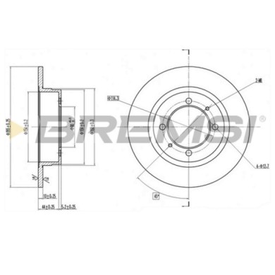 CD6409S.JPG Coppia Dischi Freno Posteriore 92062900 Mitsubishi Colt Iii Lancer Iv 2 Volumi/coda Spiovente Galant Vi Tre Volumi G