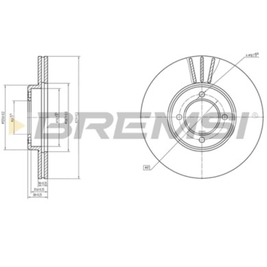 CD6414V.JPG Coppia Dischi Freno Anteriore 98200 Toyota Corolla Fx Compact Corolla Coupé Ventilato