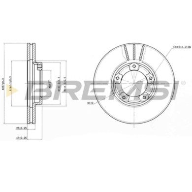 CD6416V.JPG Coppia Dischi Freno Anteriore 92050400 Volkswagen Taro