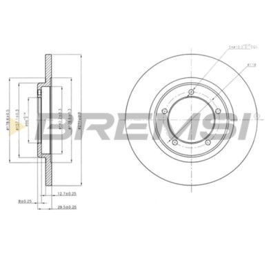 CD6419S.JPG Coppia Dischi Freno Anteriore 92114100 Daihatsu Wildcat/rocky (f70) Pieno