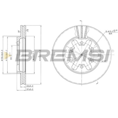 CD6421V.JPG Coppia Dischi Freno Anteriore 92052603 Nissan Pick-up Nero