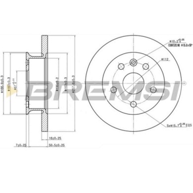 CD6424S.JPG Coppia Dischi Freno Anteriore 92037000 Volkswagen Transporter T3 Autobus (25) Pieno