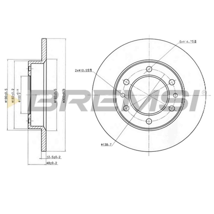 CD6444S.JPG Coppia Dischi Freno Anteriore 92063400 Toyota Land Cruiser (j7)
