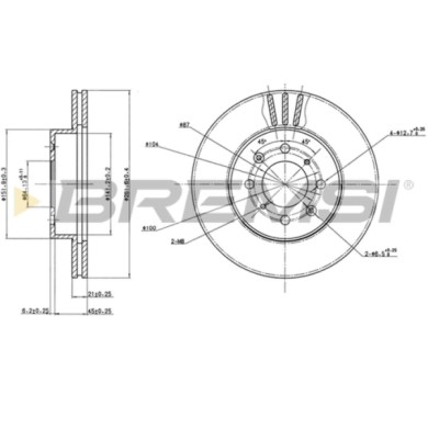 CD6448V.JPG Coppia Dischi Freno Anteriore 92051600 Honda Accord Iii Accord Iii Aerodeck Prelude Iii Ventilato