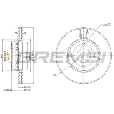 CD6471V.JPG Coppia Dischi Freno Anteriore 92060500 Audi Coupé 80 80 Avant Cabriolet Ventilato