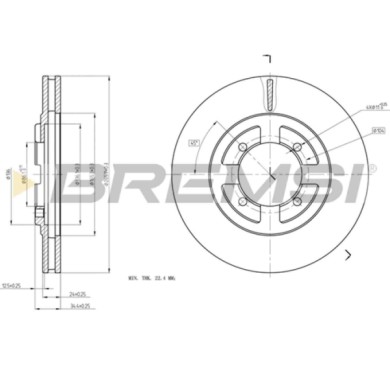 CD6472V.JPG Coppia Dischi Freno Anteriore 92094800 Mitsubishi Colt Iii Cordia Ventilato
