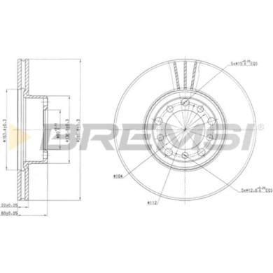 CD6476V.JPG Coppia Dischi Freno Anteriore 92028700 Mercedes-benz Classe S Coupé Jeep Grand Cherokee Iv Ventilato