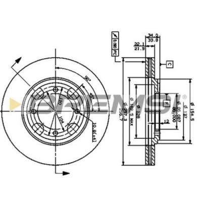 CD6482V.JPG Coppia Dischi Freno Anteriore 92062700 Hyundai Lantra I (j-1)