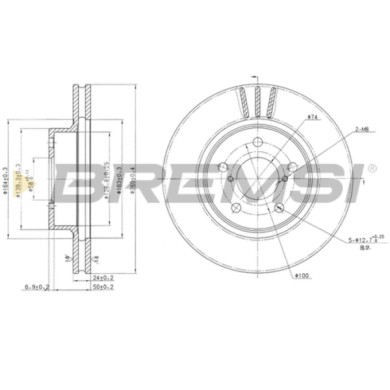 CD6485V.JPG Coppia Dischi Freno Anteriore 92081900 Subaru Legacy I (bc)