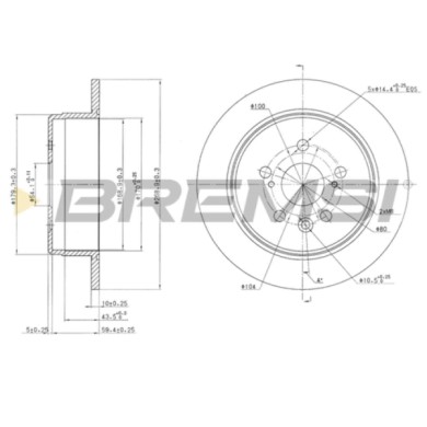 CD6486S.JPG Coppia Dischi Freno Posteriore 92070800 Toyota Carina V Tre Volumi (t17) Pieno